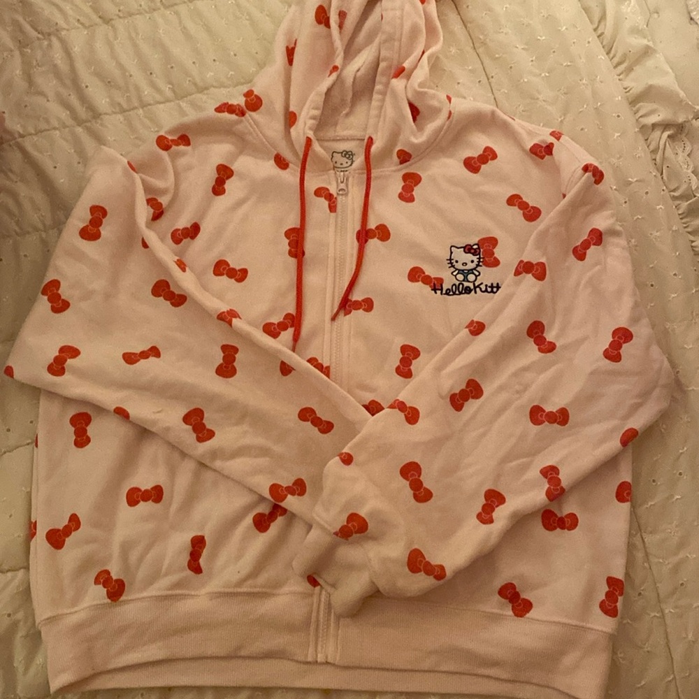 Hello kitty zip up sweater
